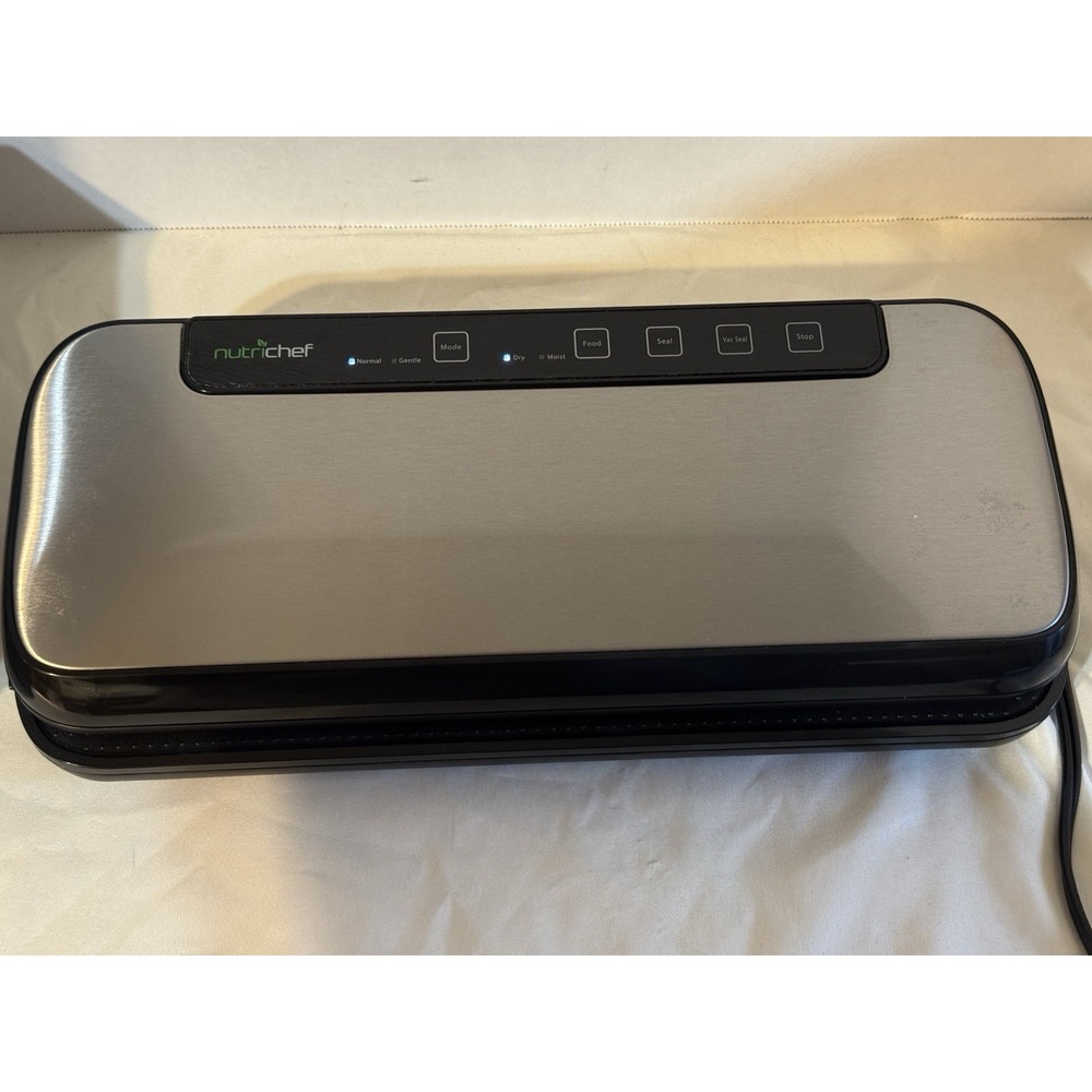 NutriChef PKVS20STS Vacuum‎ Sealer Stainless Steel Auto Food Saver Dry Moist